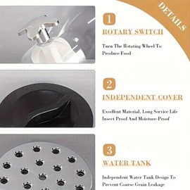 Yuehuam 2 Pack Cereal Dispenser, Cereal Dispenser Countertop, 2-Liter Dry Food Dispenser for Grains, Nuts, Candies, Oatmeal, Snacks, Cat Food, Dog Food, White/Chrome