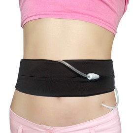 EaseCare Peritoneal Dialysis PD Belt Catheter Holder Adjustable Abdominal Waist Accessories for Stomach G/Peg/J Feeding Tube Women Men Black, Medium 29-41"