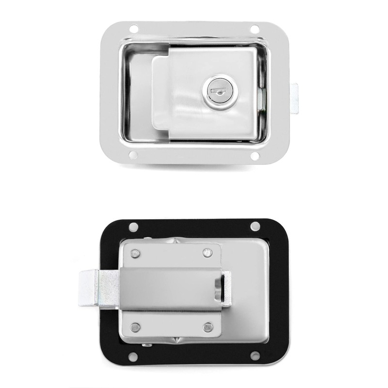 QWORK Travel Trailer Lock, 2 Pack, Stainless Steel Flush Mount