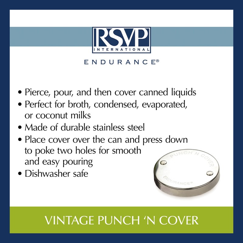 RSVP International Kitchen Collection Storage & Preservation, Vintage Punch 'N