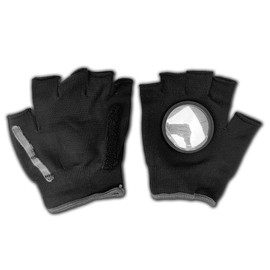 Fingerless Knit Glove with Mirror and Squeegee, 100% Nylon, Black, One Size