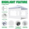 Acepic 2Pcs Instant Canopy Tent Sidewalls for 10x10 Pop-Up Canopy,