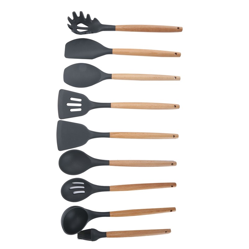 9Pcs set Silicone Kitchenware Kit NonStick Cooking Utensils Baking Tool
