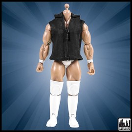 Figures Toy Company Hooded Sleeveless Sweatshirt for WWE & AEW Wrestling Action Figures - Color: White