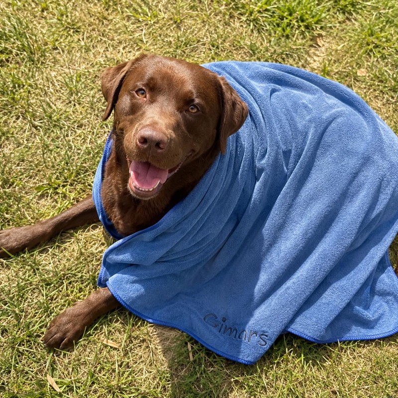 Gimars Super Absorbent Dog Towel, Microfibre Dog Drying Towel for
