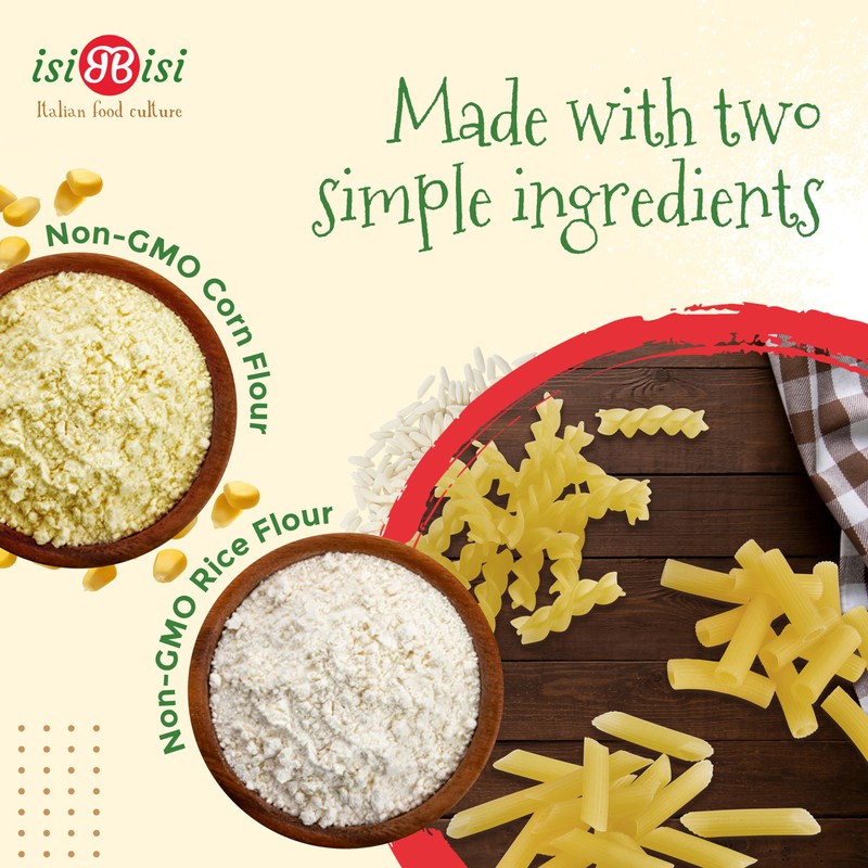 isiBisi Gluten-Free Pasta Sampler, 6-Pack - Penne, Rigatoni, Spirali Noodles