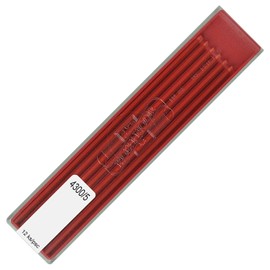 KOH-I-NOOR Coloured Leads for 2mm Diameter 120mm Mechanical Pencil - Red set of 12