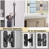 Barn Door Lock, 90/180 Degree Gate Latches, Zinc Alloy Right