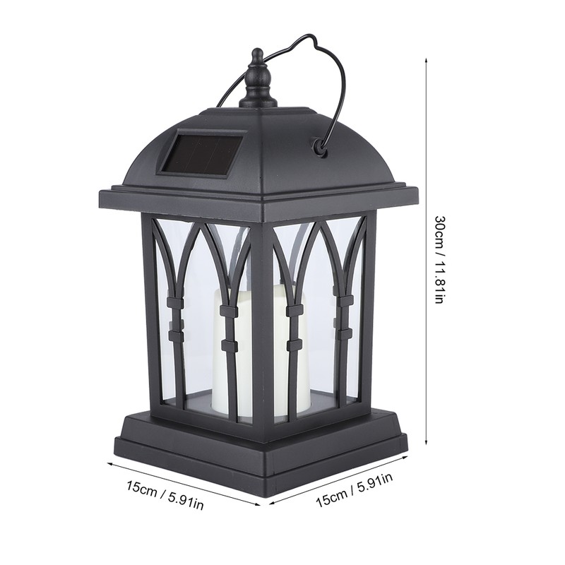 Outdoor Hanging Solar Lantern LED Candle Flame Light for Garden