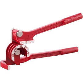 3 In 1 Tubing Bender, 0-180 Degrees Tube Bender Manual Pipe Bender Tool for 1/4 5/16 3/8 Inch Copper Aluminum Brass and Thin Steel Pipes(Red)