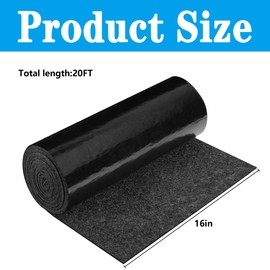 DECOHS 16 Inch x 20 Ft Boat Trailer Bunk Carpet - Marine Trailer Bunk Carpet - Trailer Boat Bunk Padding for Outdoor Boat Trailer Jet Ski Ramp Garage Dock