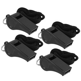 4PCS Plastic Sports Whistle with Lanyard, Loud Referee Whistle for Coaches, Teachers, Lifeguards, Football Trainers, PE Instructors, Whistles for Kids and Adults, Emergency or School Use