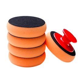 Buffing Polishing Pads, 5Pcs 3.9 Inch Backing Plate Compound Buffing Sponge Pads For Polishing and Waxing with Grip Handle