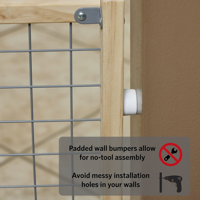 New World Wire Mesh Pet Safety Gate, Dog Gate Expands