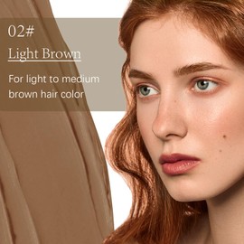 Eye Brow Color Kit Easy Peel off Eyebrow Gel, Light Brown Tattoo Eyebrow Gel Easy Peel Off, Up to 3 Days Natural & Waterproof Brow Color, Easy to Use at Home for Fuller & Defined Looking Brows -02