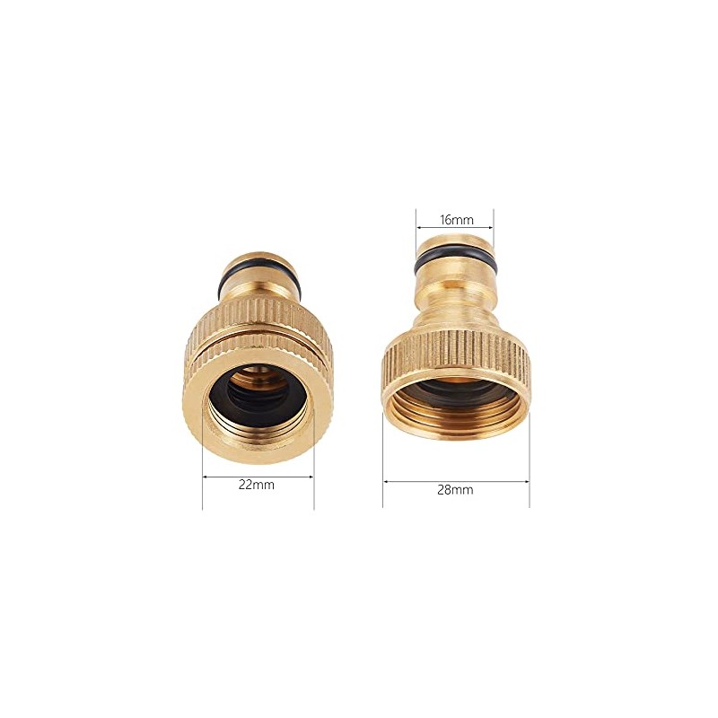 Tech Traders 2 pack Garden Hose Tap Connector - 3/4