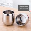 Set of 4 Coffee Cups, Stainless Steel, Double-Walled Insulation, Prevent