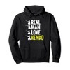 Real Man Love Kendo Ninja Samurai Pullover Hoodie