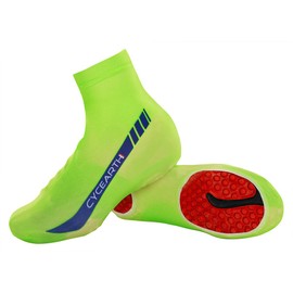 CYCEARTH Men's Cycling Shoe Covers Bicycle Overshoes, Green, Large