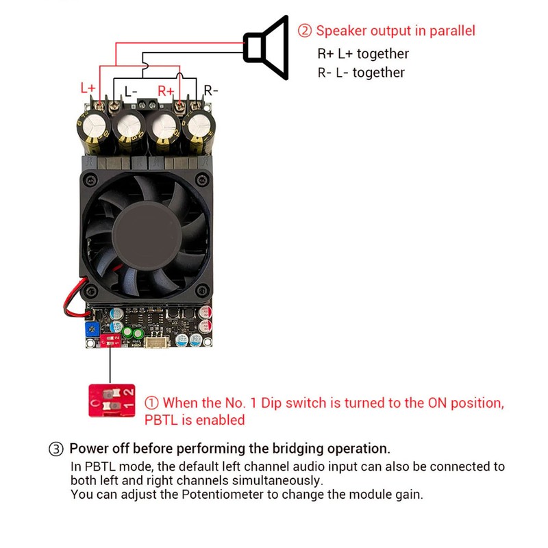 Digital Power Amplifier Board High Power Dual 300W Single 600W