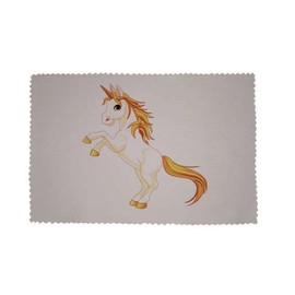 U24 Brillenputztuch Einhorn 2 weiß Fahne Flagge Glasreinigungstuch Microfasertuch