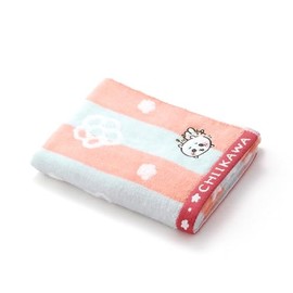 Chiikawa Bee Face Towel, Pink, Flower, Non-Twisted Yarn, 41-1222150, Approx. 13.4 x 31.5 inches (34 x 80 cm)