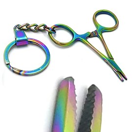 PRECISE CANADA: Multi Titanium Rainbow Color Needle Holder Driver Stainless Steel Key Chain Miniature Surgi Instruments Keychain