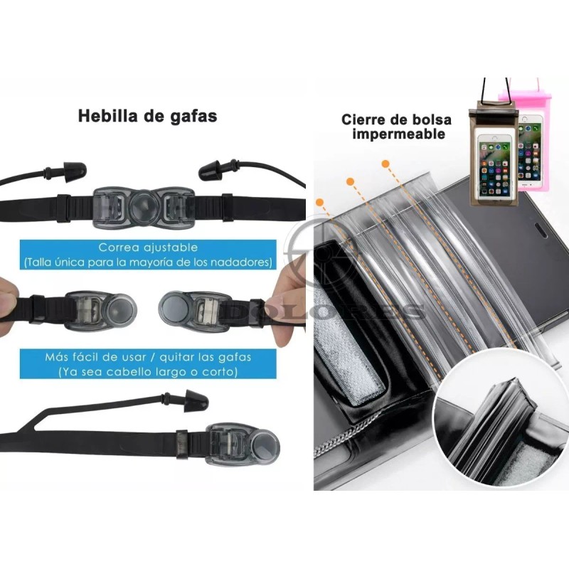 Dolores Gafas De Natación Sin Fugas Protección Uv Antiempaño Gogles
