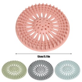 Hair Catcher, 4 Pcs Shower Drain Covers Protector, Sink Strainer Protector, Shower Drain Covers Hair Catcher, Easy to Install and Clean Suit, for Bathroom, Bathtub, Kitchen, Multi-color