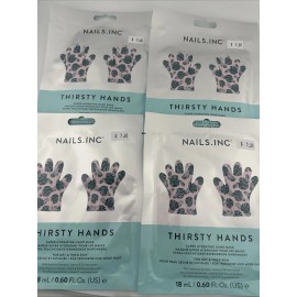 Nails inc 4 Pack- Nails Inc Thirsty Hands, Super Hydrating Hand Mask
