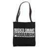 Wicked Smaht Programah Wicked Smart Programmer Distressed Tote Bag