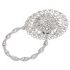 2Pcs Magnetic Curtain Tiebacks Stainless Steel Sparkling Crystal Flower Curtain