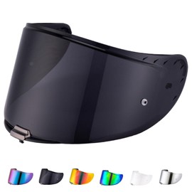 Helmet Visor for FF327 Challenger, Motorcycle Helmet Visor, Motorcycle Wind Protection Helmet Lens, Helmet Visor with Anti-Fog Nail Attachment (Black)