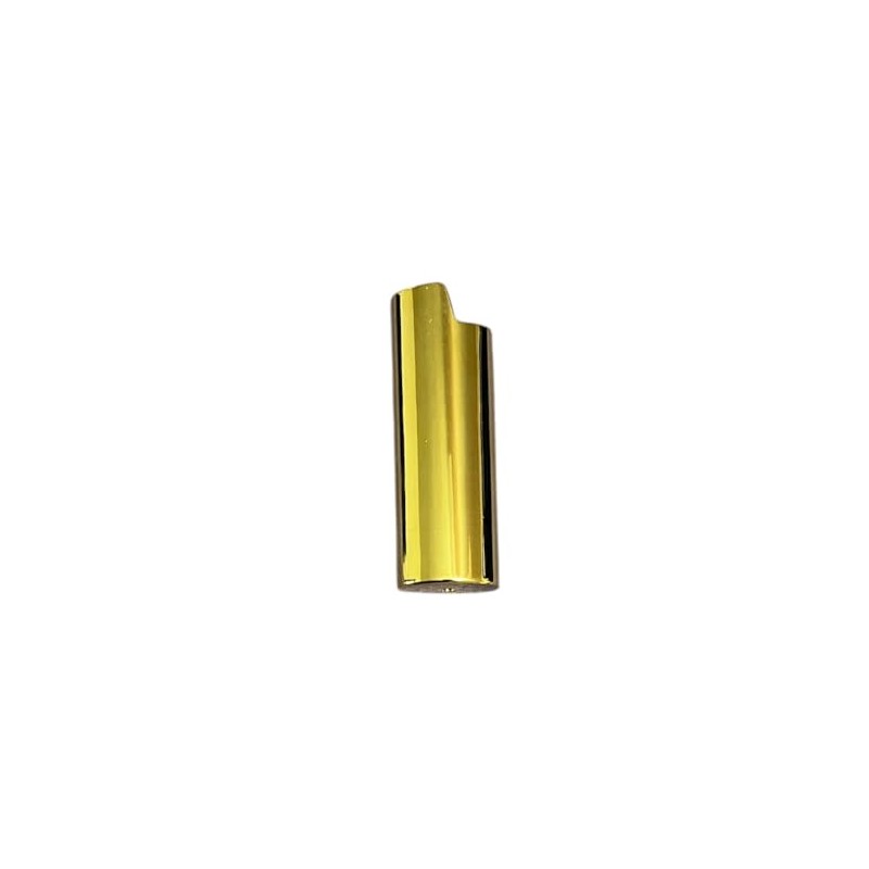 Shiny Gold Metal Shell Lighter Case Cover Holder Fits Bic
