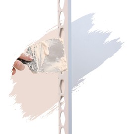 ProfileXXL PVC End Profile, End Strip, Edge Protection, 2.5 m, White, 25 x 6 mm Plaster Rails Made of Hard PVC, for Indoor and Outdoor Plaster