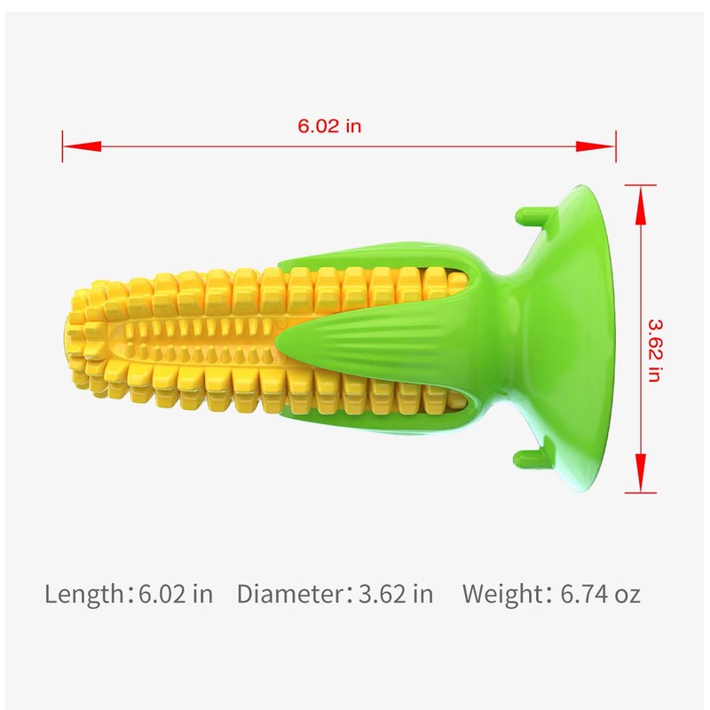 Carllg Puppy Teething Chew Toys, Dog Chew Toys - Corn