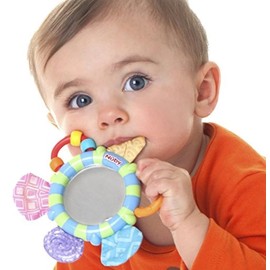 Nuby Look-at-Me Mirror Teether Toy, Colors May Vary