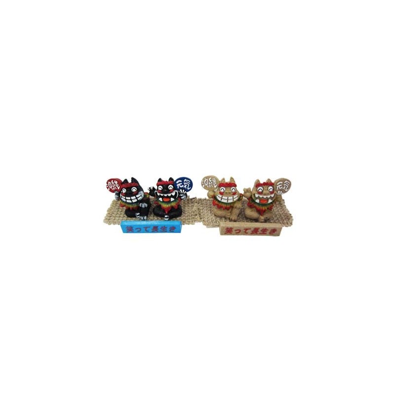 Okinawa Souvenir Shisa Figurine Mini Entrance Long Life Shisa Laughing