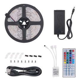 Tomshine 2x5m 300leds RGB Strip Lights Kit with 44 Keys IR Remote Controller Dimmable Color Changing Rope Lights IP65 Water-resistant for Home Kitchen Christmas Decorations