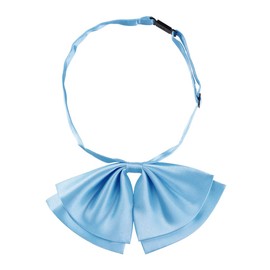 Allegra K School Ribbon, Ribbon Tie, Uniform Ribbon, Bowtie, Bowtie, Adjustable, Plain, Girls, blue (light)