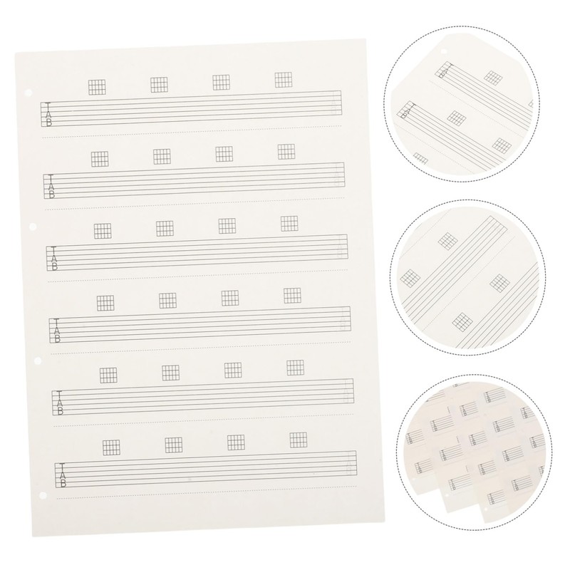 Abaodam 85 Piece Guitar Six Line Score Notebook, Easy to