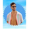 Mens Costumes Adults Cosplay Hawaiian Shirt Mens Shorts Beach Striped
