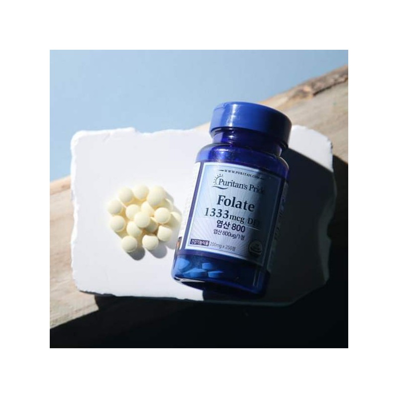 Puritan's Pride 엽산 800 (250정/8개월) Folic Acid 800 (250 Tablets/8