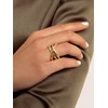 SINGULARU - Trinity 18K Gold Plated Brass Ring Jewelry for
