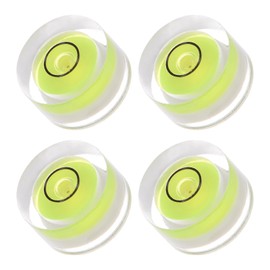 Kozelo 4pcs Small Circular Bubble Spirit Levels - [8mm Diameter 5.5mm Thickness] Mini Round RV Level Leveling Tools for Travel Trailer Turntable Camera, Lime