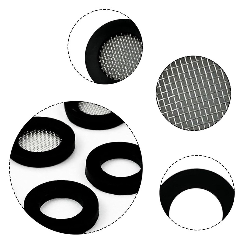 3/4" Shower Head Filter Gasket, Rubber Washer with Wire Mesh