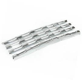 HECASA Grille Insert Compatible with 2020-2023 Chevy Silverado 2500/3500 HD Truck Chrome Grill Overlay Plastic Silvery