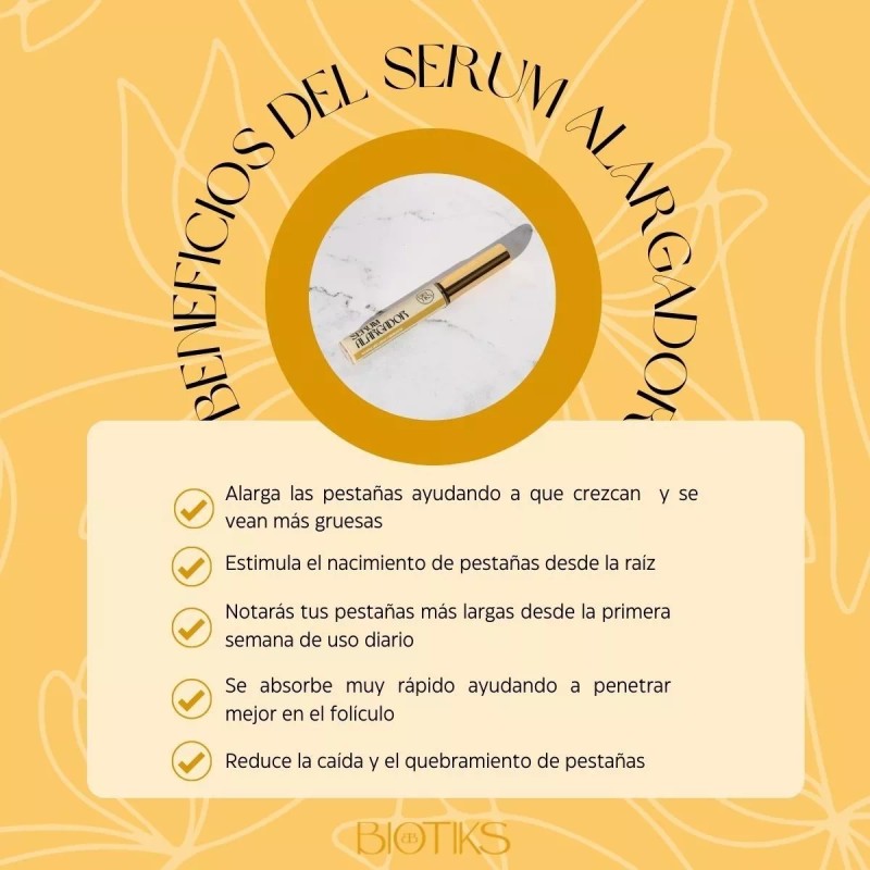 Biotiks Serum Fortalecedor, Alargador De Pestañas Con Keratina