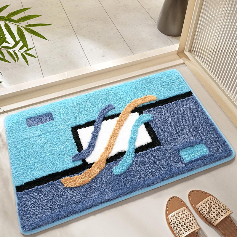 Loismood Ultra Absorbent Bath Mat Non Slip and Machine Wash