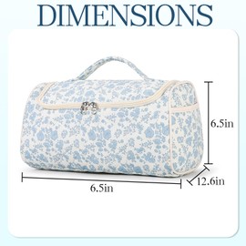 AMZMA Quilted Hair Tool Bag for Travel Storage, Large Organizer Case for Hair Dryer with Hanging Hook & Handle,Organizer with 4 Thickened Compartments, Lightweight